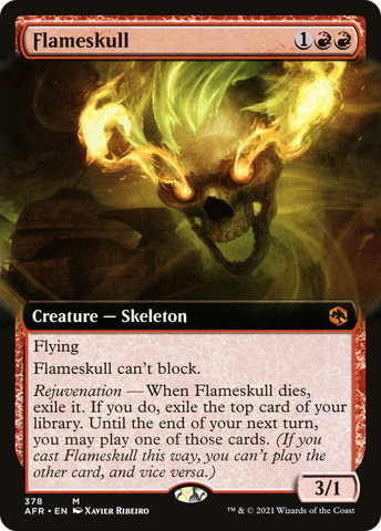 Flameskull (Extended Art) (AFR-378) - Adventures in the Forgotten Realms: (Extended Art) Foil