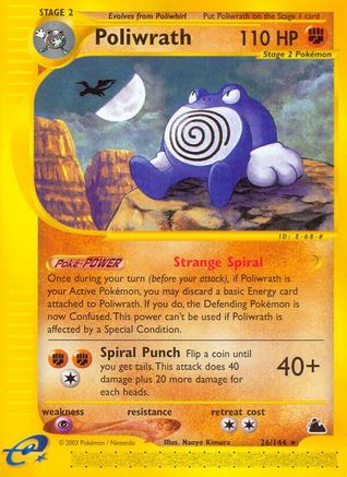 Poliwrath (26) 026  - Reverse Holofoil Skyridge - Rare