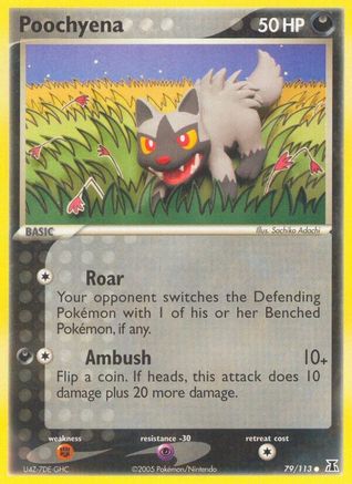 Poochyena 079/113  - Reverse Holofoil Delta Species - Common