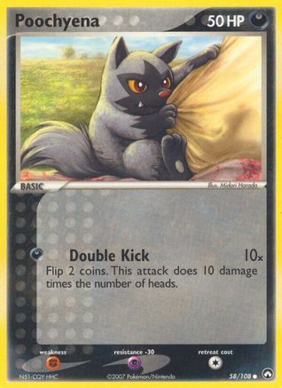 Poochyena 058/108  - Reverse Holofoil Power Keepers - Common