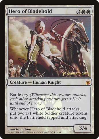 Hero of Bladehold (PRE-008)  Foil - Mirrodin Besieged Promos