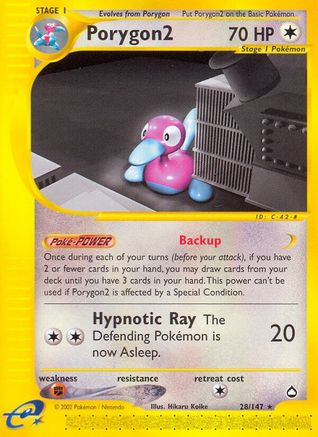 Porygon2 028  - Reverse Holofoil Aquapolis - Rare