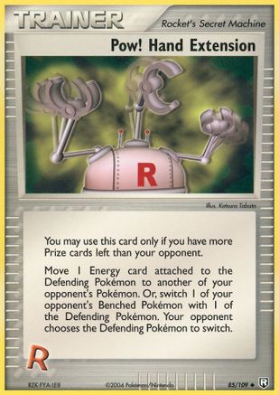 Pow! Hand Extension 085  - Reverse Holofoil Team Rocket Returns - Uncommon