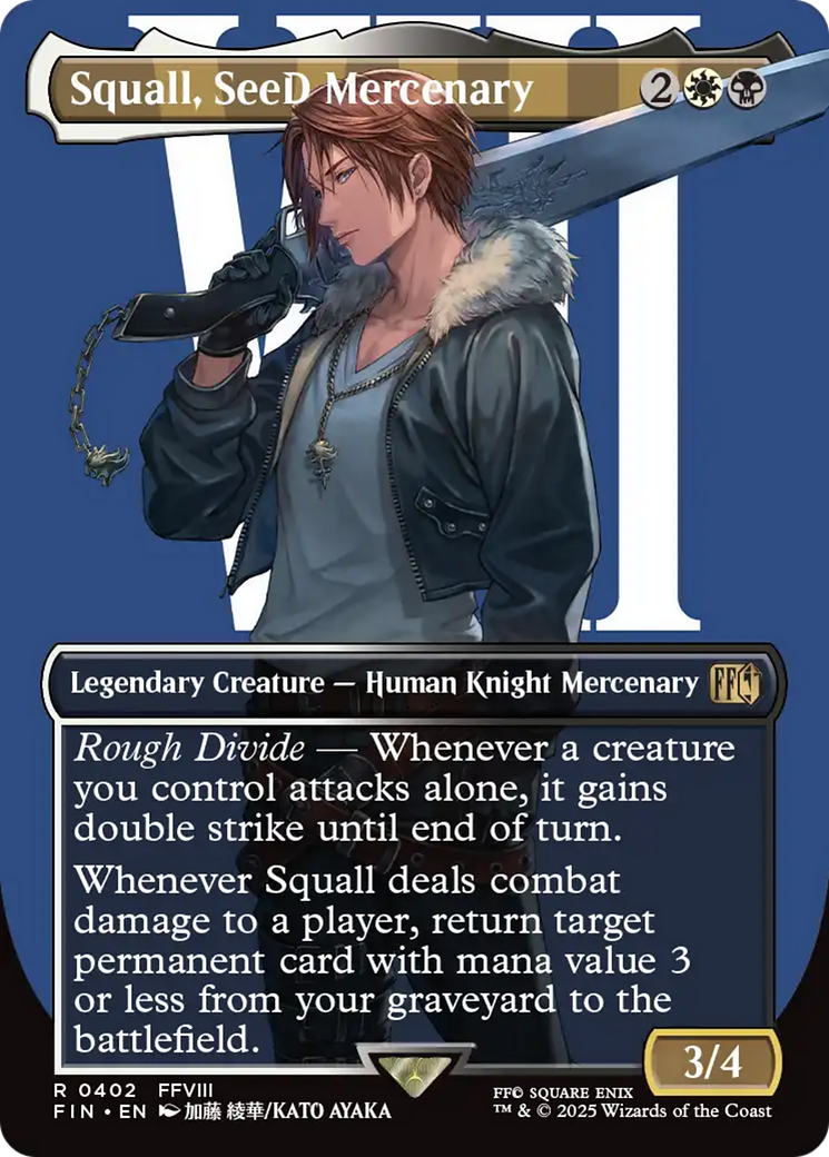 Squall, SeeD Mercenary (Borderless) (FIN-402)  - FINAL FANTASY