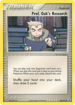 Prof. Oak's Research 098  - Reverse Holofoil FireRed & LeafGreen - Uncommon