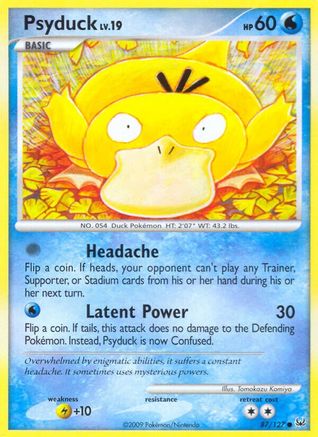 Psyduck 087/127  - Reverse Holofoil Platinum - Common