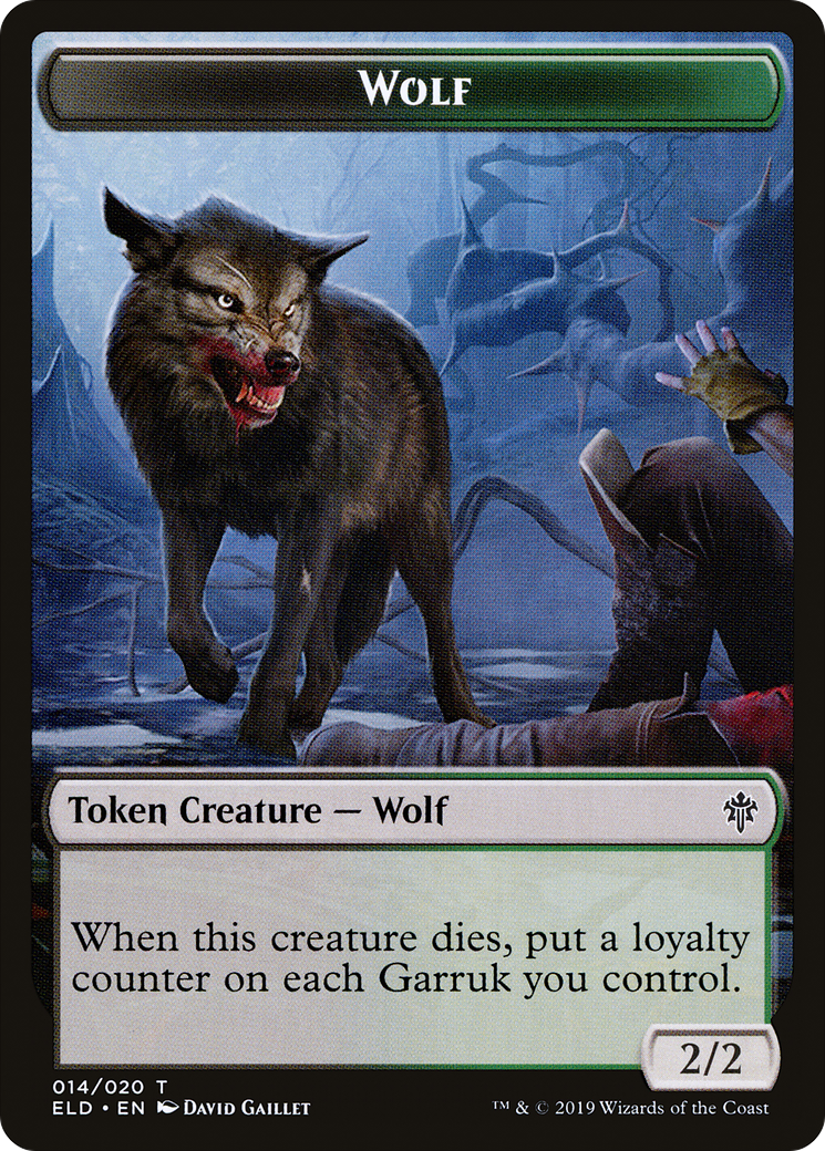 Wolf Token (ELD-014)  - Throne of Eldraine Tokens