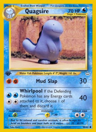 Quagsire 048/64  - Unlimited Neo Revelation - Common