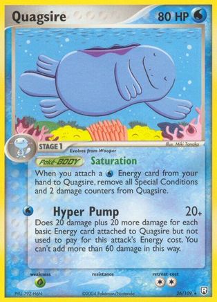 Quagsire 026  - Reverse Holofoil Team Rocket Returns - Rare