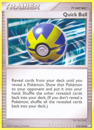 Quick Ball 114/123  - Reverse Holofoil Mysterious Treasures - Uncommon