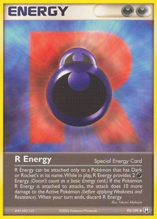 R Energy 095  - Reverse Holofoil Team Rocket Returns - Uncommon
