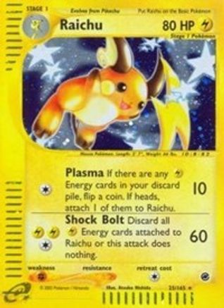 Raichu (25) 025  - Reverse Holofoil Expedition - Holo Rare