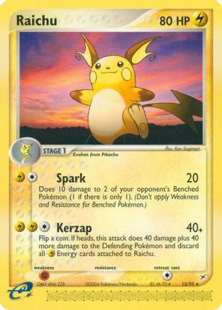 Raichu 013  Team Magma vs Team Aqua - Rare