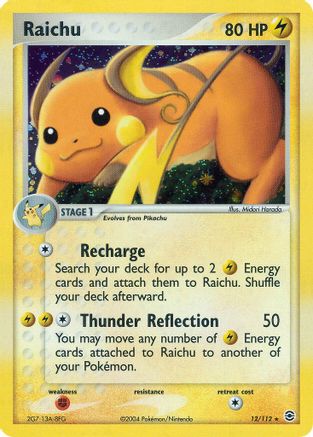 Raichu 012  - Reverse Holofoil FireRed & LeafGreen - Holo Rare