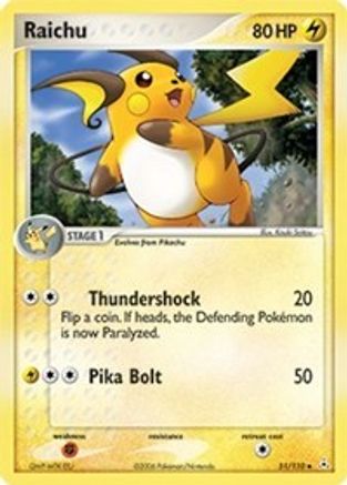 Raichu 051  - Reverse Holofoil Holon Phantoms - Uncommon