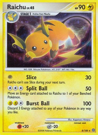 Raichu 008  - Holofoil Stormfront - Holo Rare