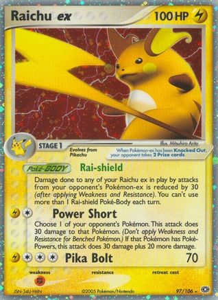 Raichu ex 097  - Holofoil Emerald - Ultra Rare