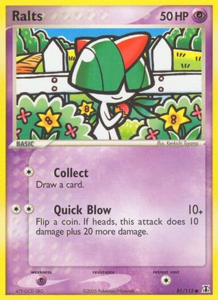 Ralts 081/113  - Reverse Holofoil Delta Species - Common
