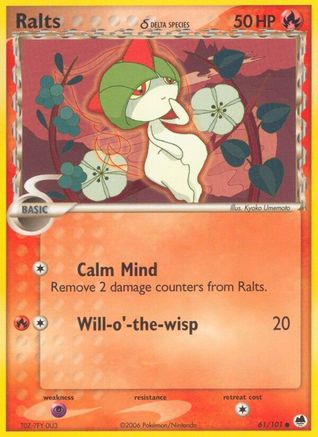 Ralts (Delta Species) 061/101  - Reverse Holofoil Dragon Frontiers - Common
