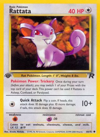 Rattata 066/82  - 1st Edition Team Rocket - Common