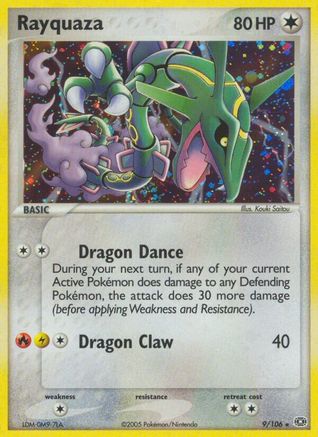 Rayquaza 009  - Holofoil Emerald - Holo Rare