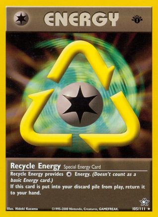Recycle Energy 105/111  - 1st Edition Neo Genesis - Rare