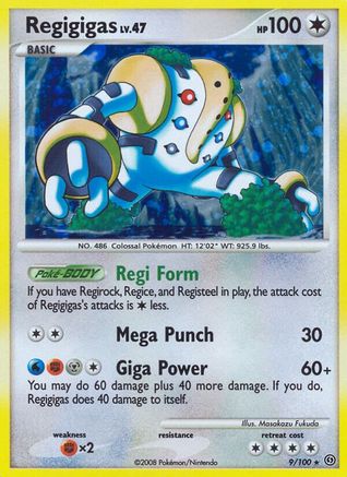 Regigigas 009  - Reverse Holofoil Stormfront - Holo Rare