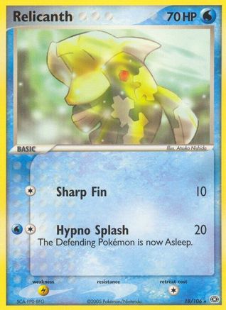 Relicanth 018  - Reverse Holofoil Emerald - Rare