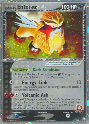 Rocket's Entei ex 097  Team Rocket Returns - Ultra Rare