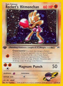Rocket's Hitmonchan 011/132  - 1st Edition Holofoil Gym Heroes - Holo Rare