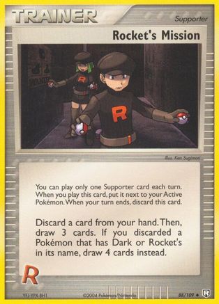 Rocket's Mission 088/109  - Reverse Holofoil Team Rocket Returns - Uncommon