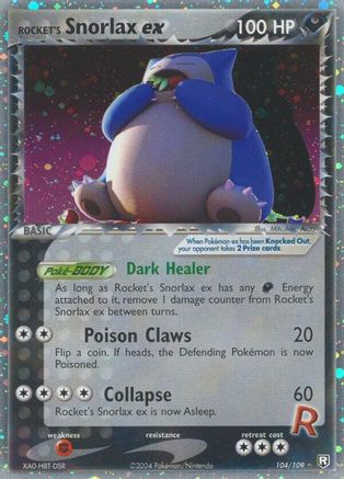 Rocket's Snorlax ex 104  Team Rocket Returns - Ultra Rare