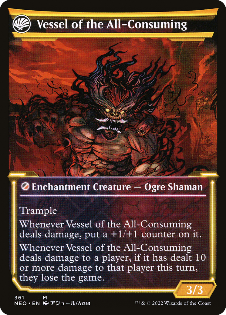 Hidetsugu Consumes All (Showcase) (NEO-361)  Foil - Kamigawa: Neon Dynasty: (Showcase, fandfc)