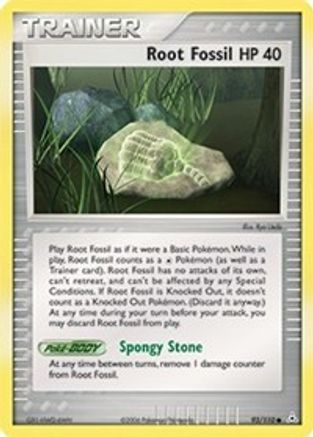 Root Fossil 093  - Reverse Holofoil Holon Phantoms - Common