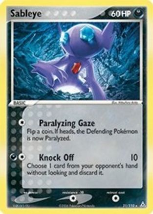 Sableye 031  - Reverse Holofoil Holon Phantoms - Rare