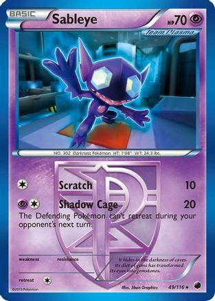 Sableye (Team Plasma) 049  - Reverse Holofoil Plasma Freeze - Rare