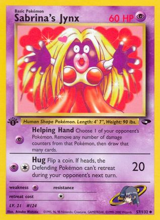 Sabrina's Jynx 057/132  - 1st Edition Gym Challenge - Uncommon