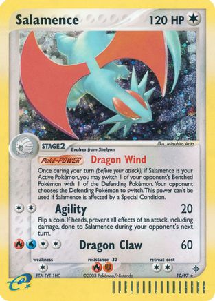 Salamence 010/097  - Reverse Holofoil Dragon - Holo Rare