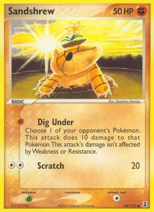 Sandshrew 082/113  - Reverse Holofoil Delta Species - Common