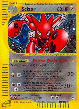 Scizor (H21) H21  - Holofoil Aquapolis - Holo Rare