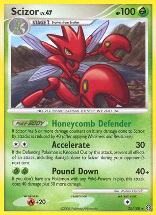 Scizor 025  - Reverse Holofoil Stormfront - Rare