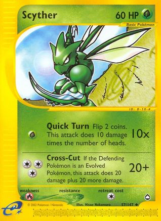 Scyther (57) 057  Aquapolis - Uncommon