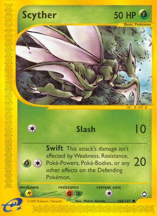 Scyther (106) 106/147  Aquapolis - Common