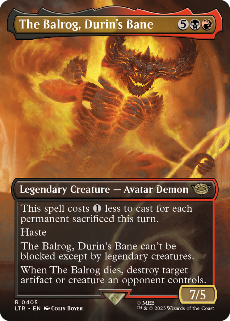 The Balrog, Durin's Bane (Borderless) (LTR-405)  - The Lord of the Rings: Tales of Middle-earth