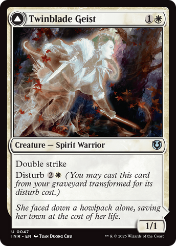 Twinblade Geist (INR-047)  - Innistrad Remastered: (enchantment)