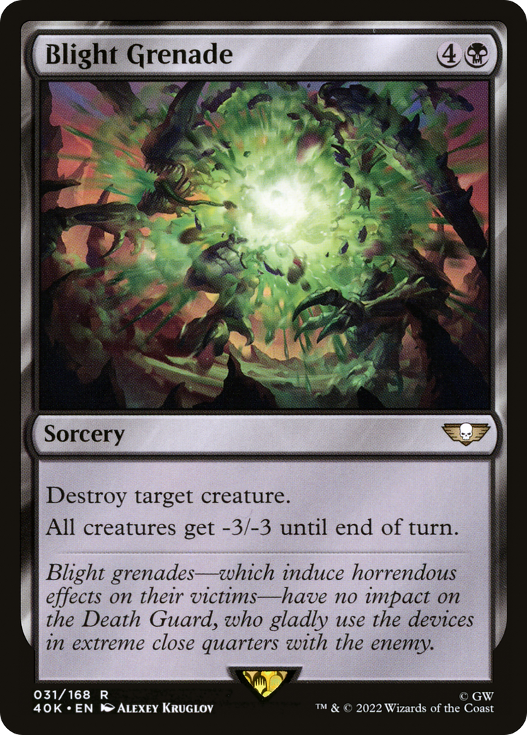 Blight Grenade (40K-031)  - Warhammer 40,000 Commander