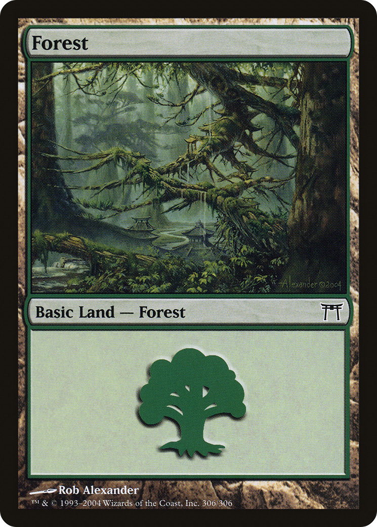 Forest (306) (CHK-306)  Foil - Champions of Kamigawa