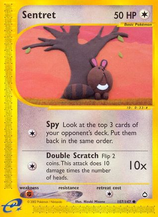 Sentret 107  - Reverse Holofoil Aquapolis - Common