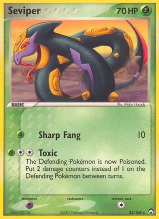 Seviper 023  - Reverse Holofoil Power Keepers - Rare