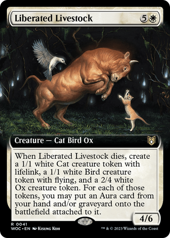 Liberated Livestock (Extended Art) (WOC-041)  - Wilds of Eldraine Commander: (Extended Art)